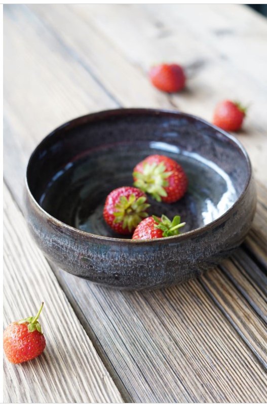 Keramik Bowl Schale handgetöpfer– braun schimmernd